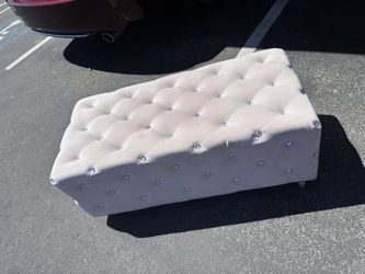 Pink Velvet Ottoman
