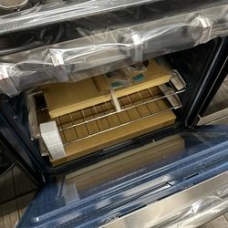 Samsung new stainless steel gas stove with 5 burners and air fryer oven