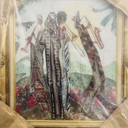 Textured Antique Jazz Painting 