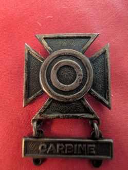 Vintage Sterling Silver Military Medal Carbine
