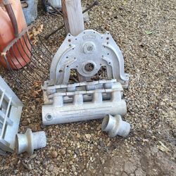 Jet Boat BBC Timing Cover And Manifolds.
