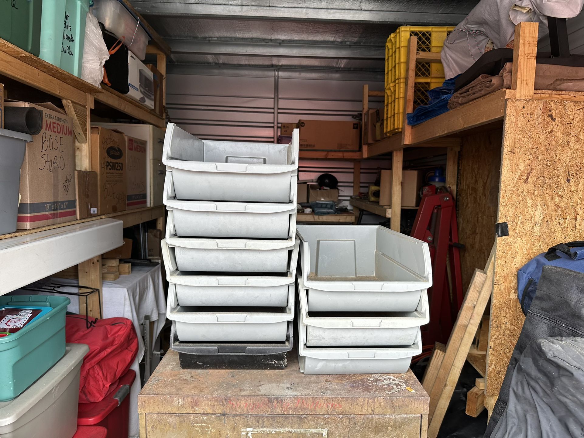 Storage shelves, and or containers