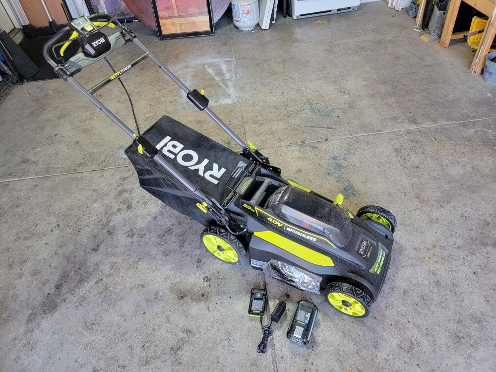20" 40V Ryobi Self-Propelled Lawn Mower