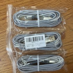 6 ft 3-pack iphone charging cables