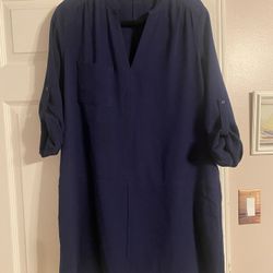 Lush Navy Knee Length Dress, Size large