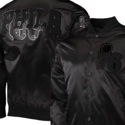 Black on black 76ers Jacket