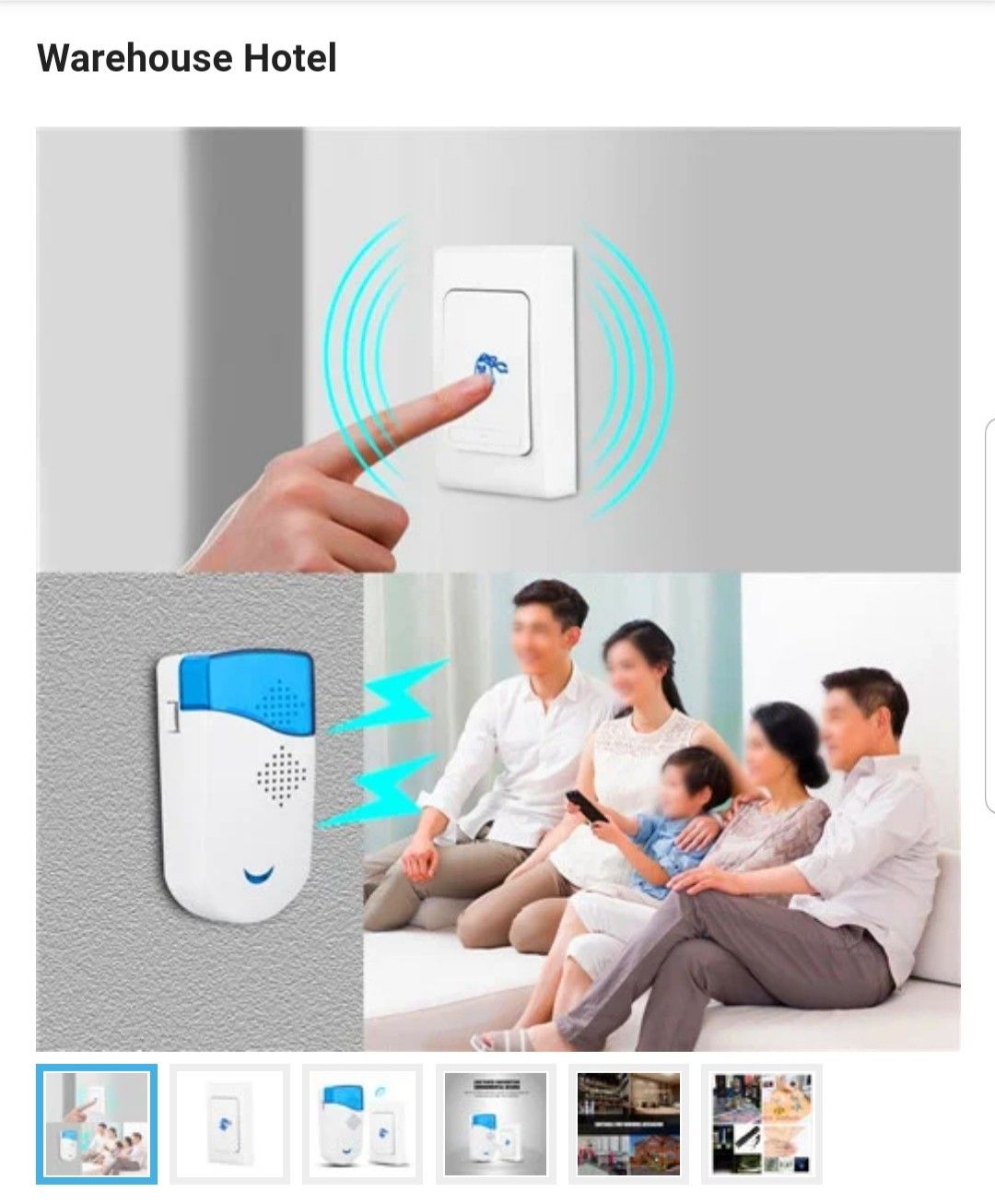Durable Wireless Doorbell for Home Office Warehouse Hotel
