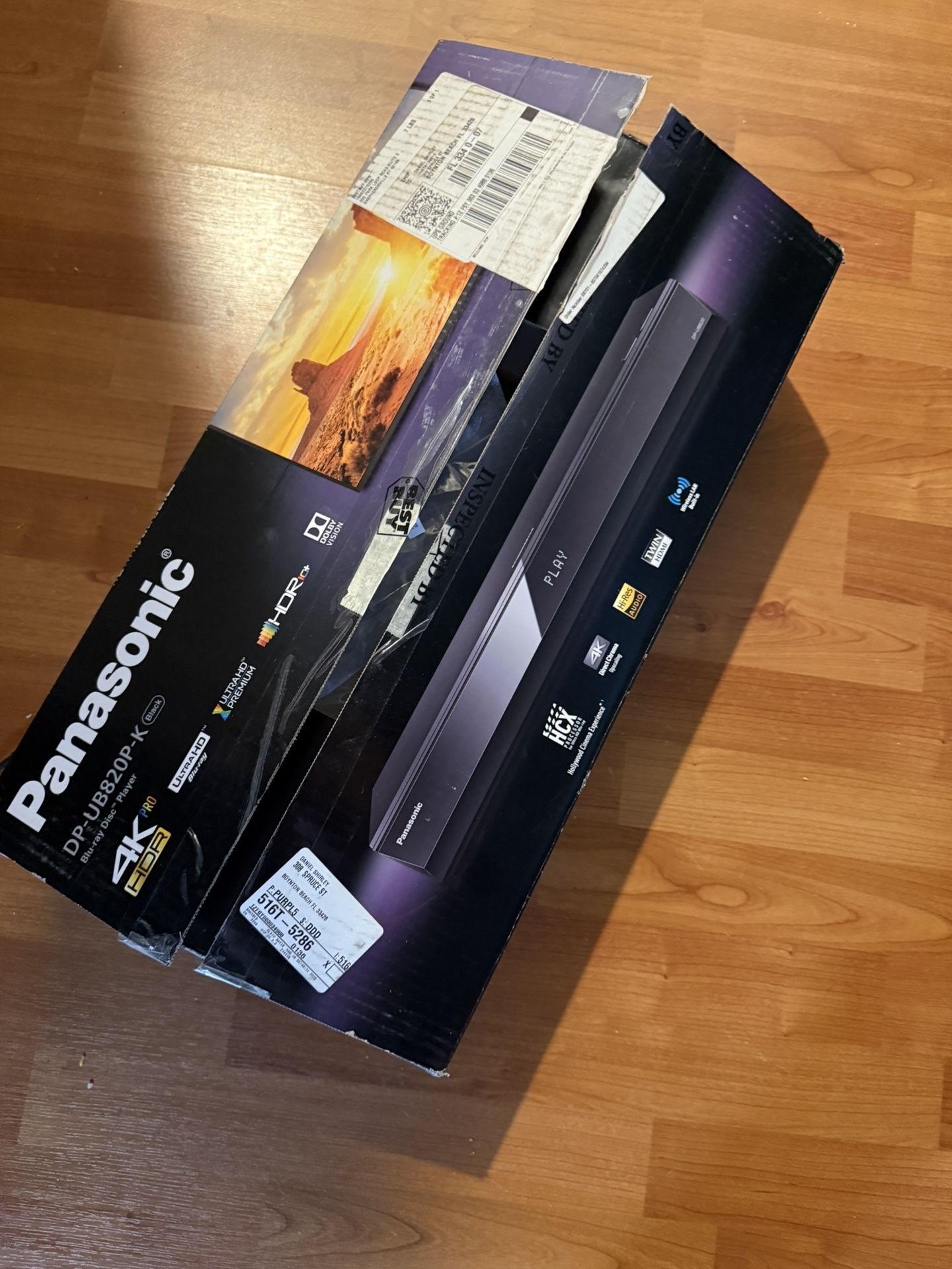Panasonic UB-820K Open Box And Remote