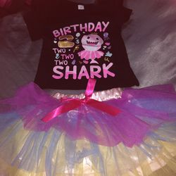 Baby shark Birthday Outfit 2t