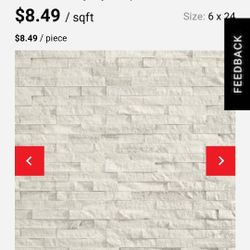 WHITE SPLITFACE LEDGER STONE 