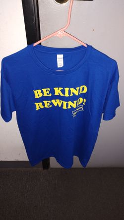 Blockbuster Be Kind Rewind T-shirt – Blue, Brand New!