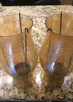 Candle vases beautiful gold bronze color