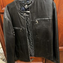 Used Material London Leather Jacket Small