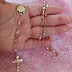 Gold Plated Rosary/Rosario De Oro Laminado