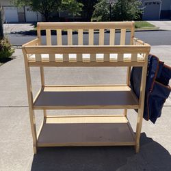 Baby Changing Table W/ Diaper Caddy 