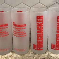 “Firecracker” Frosted Glasses