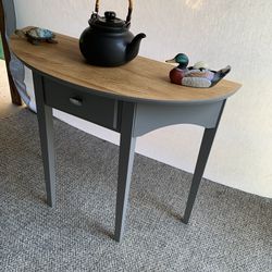 1 Drawer Console Half-Round Table