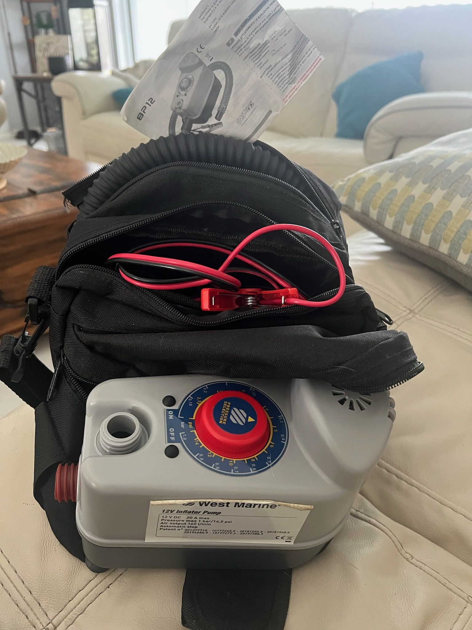 Inflator Pump For A Boat