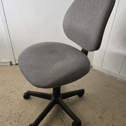 Gray castor secretary desk chair