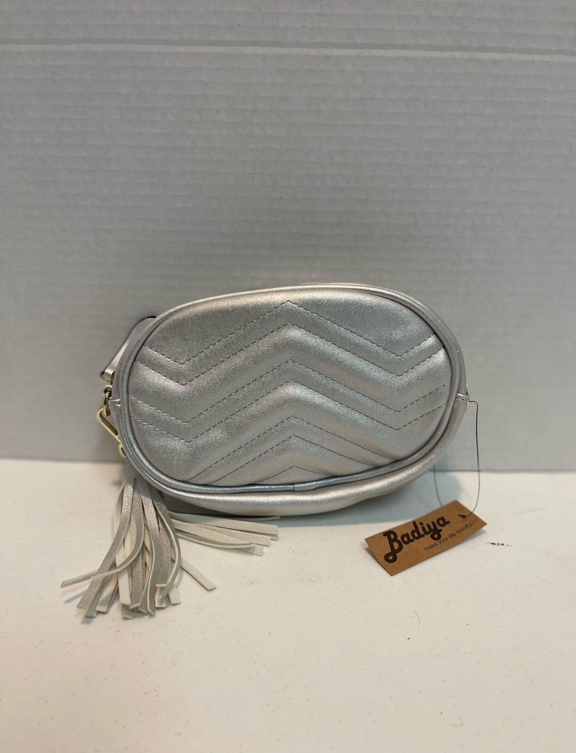 BADIYA Tassel Convertible Clutch Bag 7-1/2 X 5-1/2" With Belt BRAND NEW