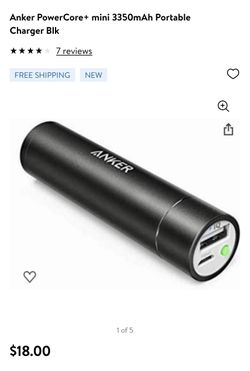 New!! Anker PowerCore+ mini 3350mAh Portable Charger