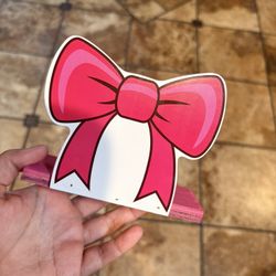 Pink Bow Napkin holder 