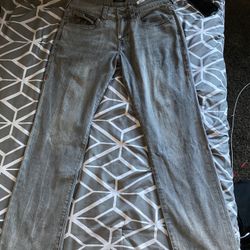 Grey True Religion  Straight Jeans