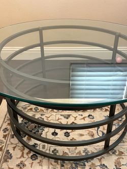 Glass coffee table