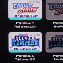 85% Master Set Of TG And GG