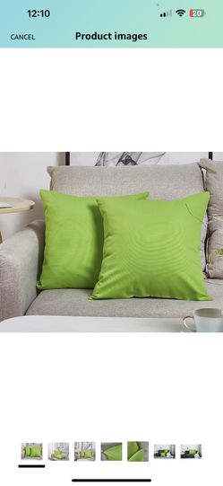 TangDepot Handmade Decorative Solid 100% Cotton Canvas Throw Pillow Covers/Cushion Covers, 45 Colors Available - (18" x18" , Deep Yellow, 2 Count (Pac