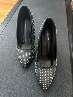 Stud Black Stiletto Heels