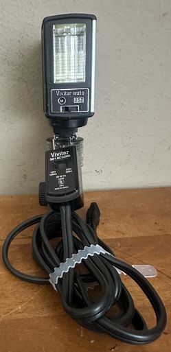Vivitar 252 Auto Camera Flash w/SL-2 Flash Light Slave Remote Trigger & AC Power