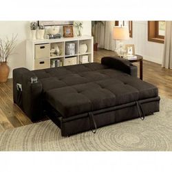 Anthony Sofa bed-built in cup holders-tufted cushion-brown fabric  $769.00  In Stock! Free Delivery 🚚 