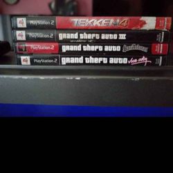 PS2 GTA AND TEKKEN BUNDLE WITH MEMORY CARD AND CONTROLLER $200 FINAL PRICE SAME DAY SHIPPING 