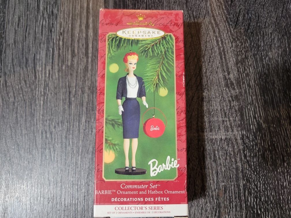 2000 Hallmark Keepsake Christmas Ornament 1959-60 Barbie Commuter Set #7