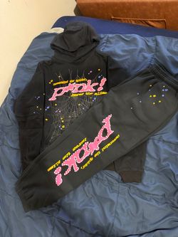 New Black P*nk Spider Tracksuit Hoodie & Sweatpants