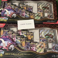 Pokémon Paldean Fates Great Tusk & Iron Treads EX Premium Collection