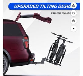 Ozark Trail Portabicicleta de Plataforma Premium de Acero con Capacidad de Carga de 132 Lb, Receptor de Enganche de 2" Compatible con E-Bike
