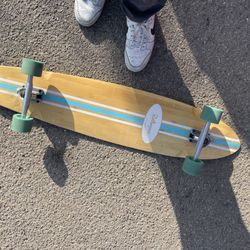 RETROSPEC Emporium Zed Bamboo Longboard Skateboard Cruiser, 44", Aqua Pipeline