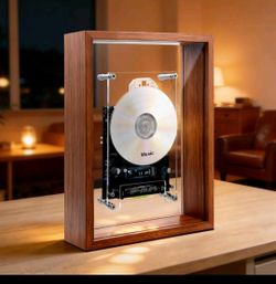 Vintage Style CD Player Transparent with Floating CD & Bluetooth