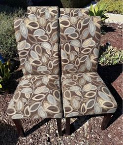 Set of 4 Upholstered Parsons Dining Chairs