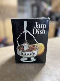 Silver Plated Crystal Jelly Dish