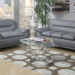 New Gray Sofa And Loveseat 