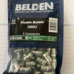 BELDEN DOUBLE BUBBLE DB6U F Connectors