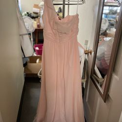Peach Bridesmaid Dress Or Gown 