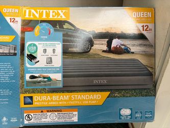 Queen 12” Air Mattress with USB Powered Pump