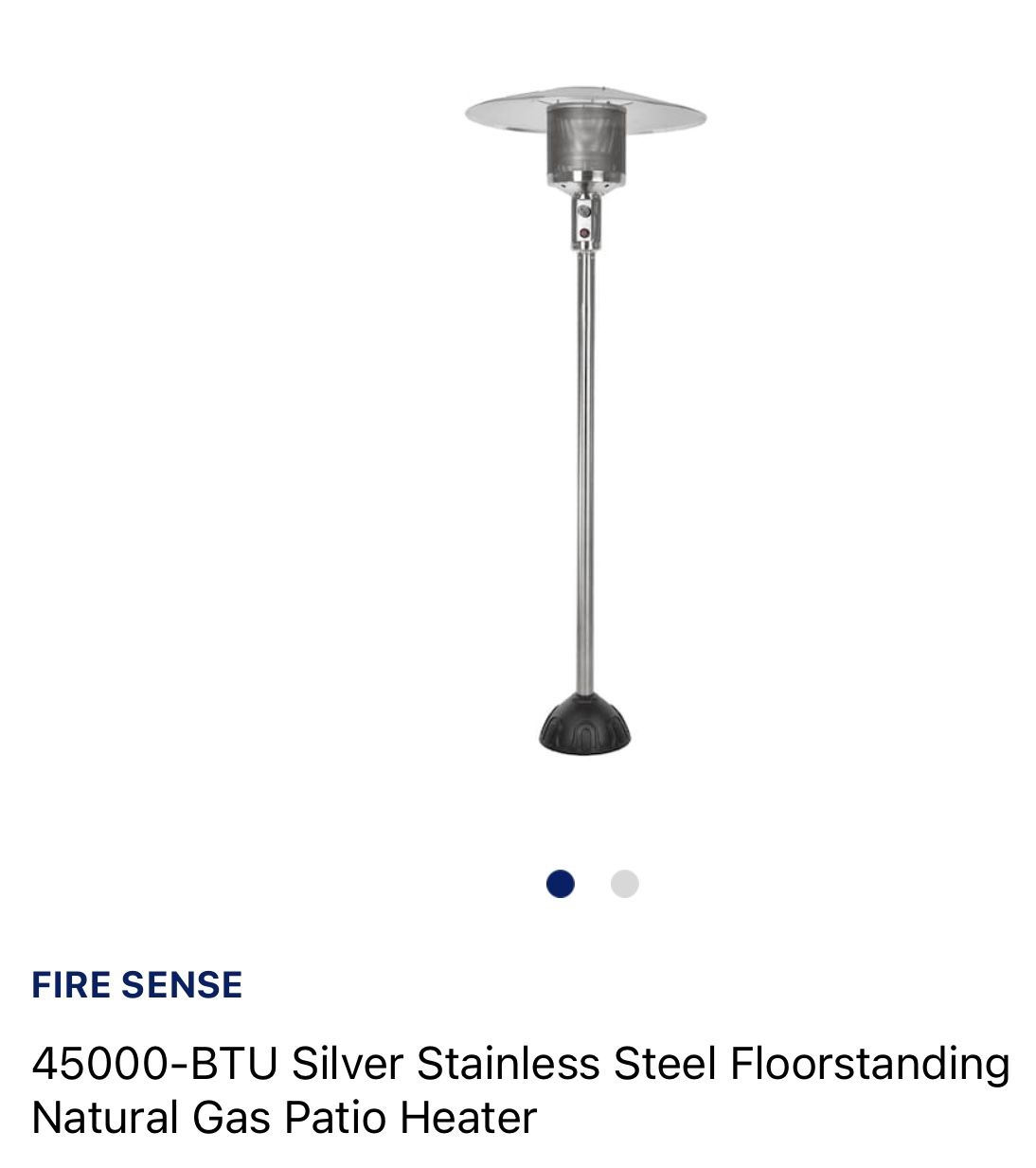 New In Box Fire Sense Natural Gas Patio Heater-45000 BTU