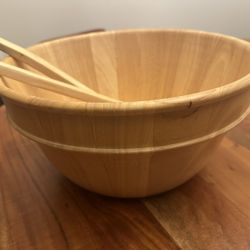Clay Art Wooden Salad Bowl Set 