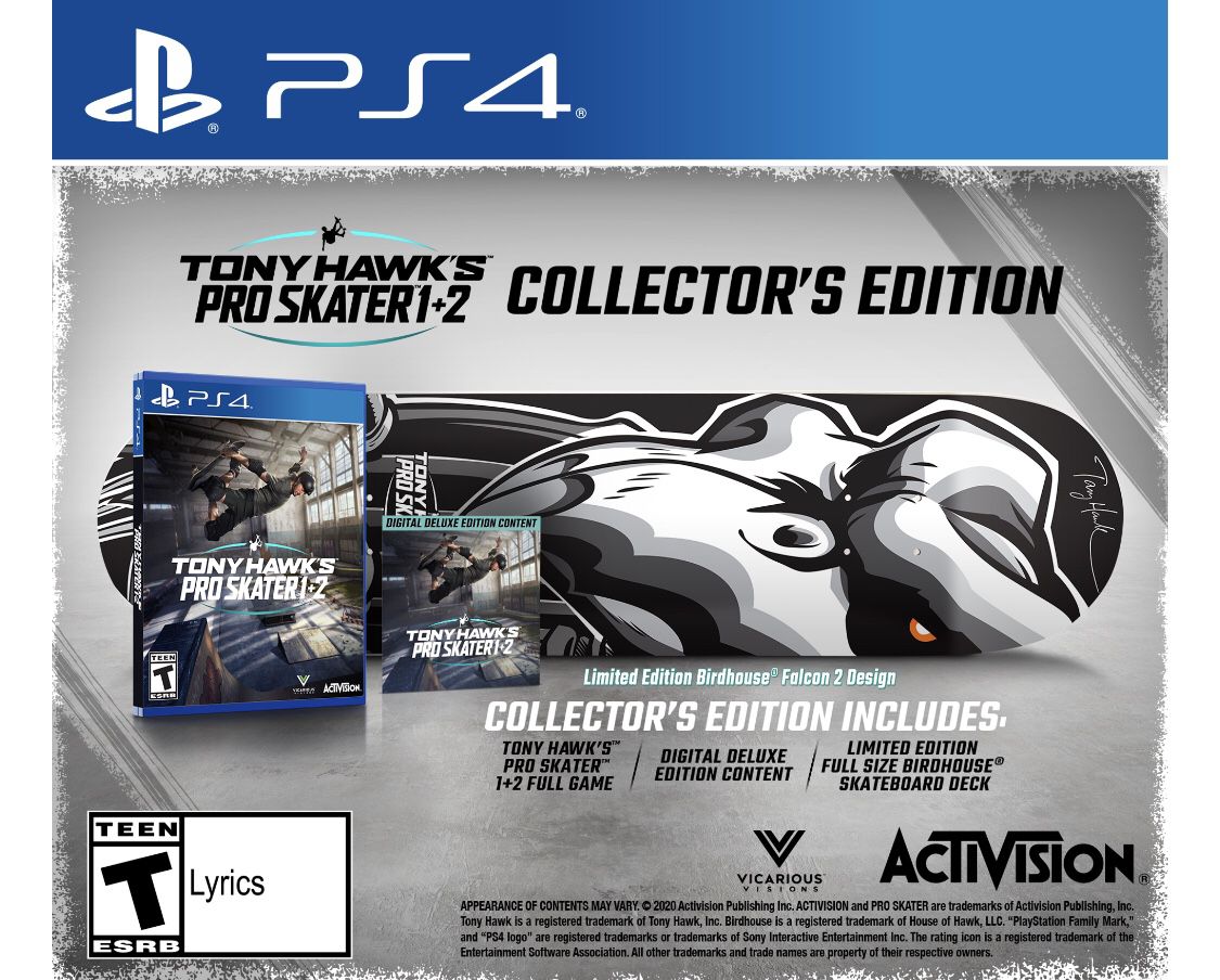 Tony Hawk's Pro Skater 1 + 2 Collector's Edition, PlayStation 4