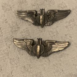 Pair Of Sterling silver W.W.2 Wings